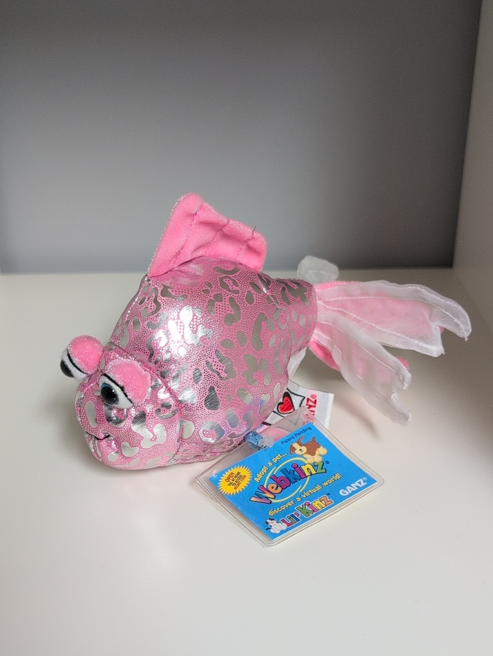 ♥️NWT♥️ Webkinz Lilkinz Pink Glitter Fish New With Sealed Code Y2k Collectible